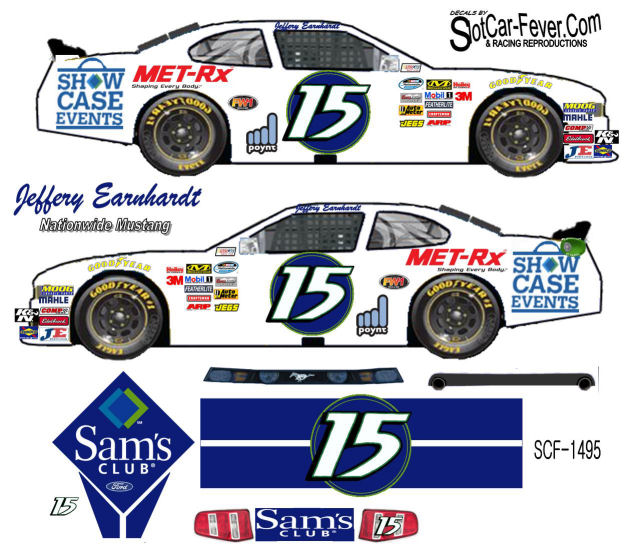 SCF1495 #15 Jeffery Earnhardt Sam's Club Mustang