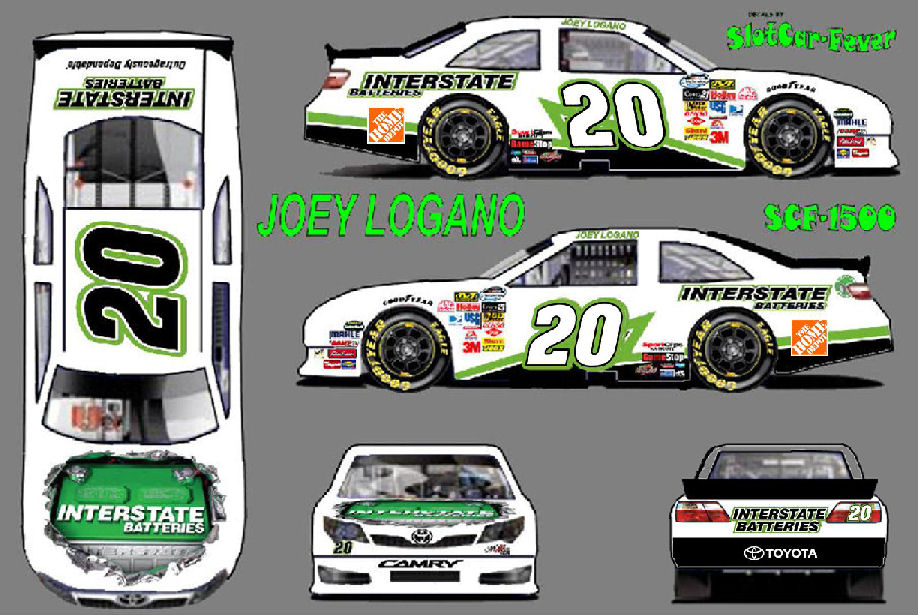 SCF1500-C #20 Joey Logano 2012 Interstate Batteries Nationwide Camry