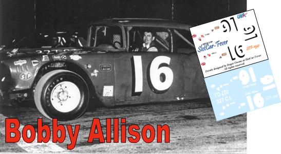 SCF1941-C #16 Bobby Allison 1957 Chevy stock car