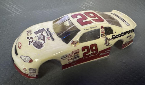 #29GoodrichSCbody #29 Kevin Harvick Rookie Chevy Impala slot car body 1:32 scale