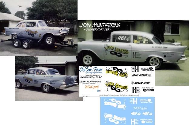 MM-326-C Jean Muntifering 'Lone Ranger' 1957 Chevy drag car