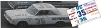 SCF-5019-C #35 Tiny Lund 1965 Plymouth Fury stock car