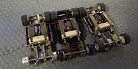 TY-3Pack  Used Tyco Slot Car chassis 1:64